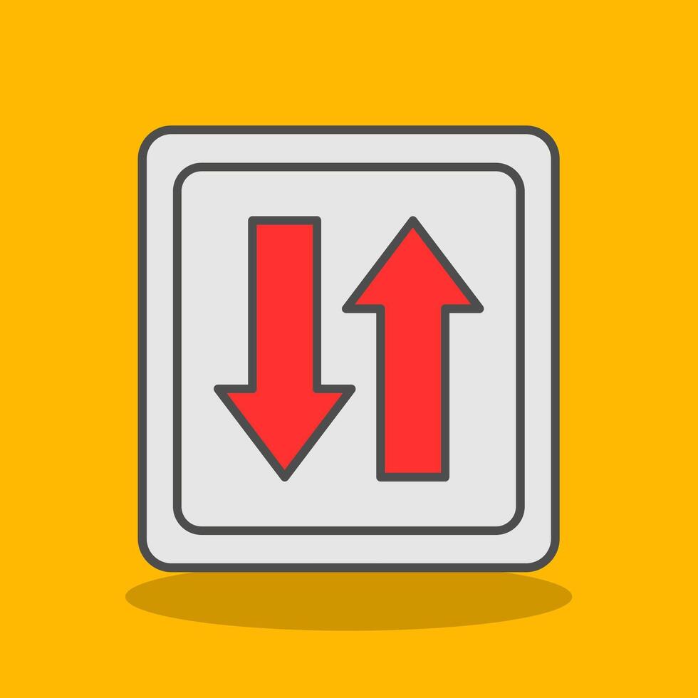 Transfer Filled Shadow Icon vector