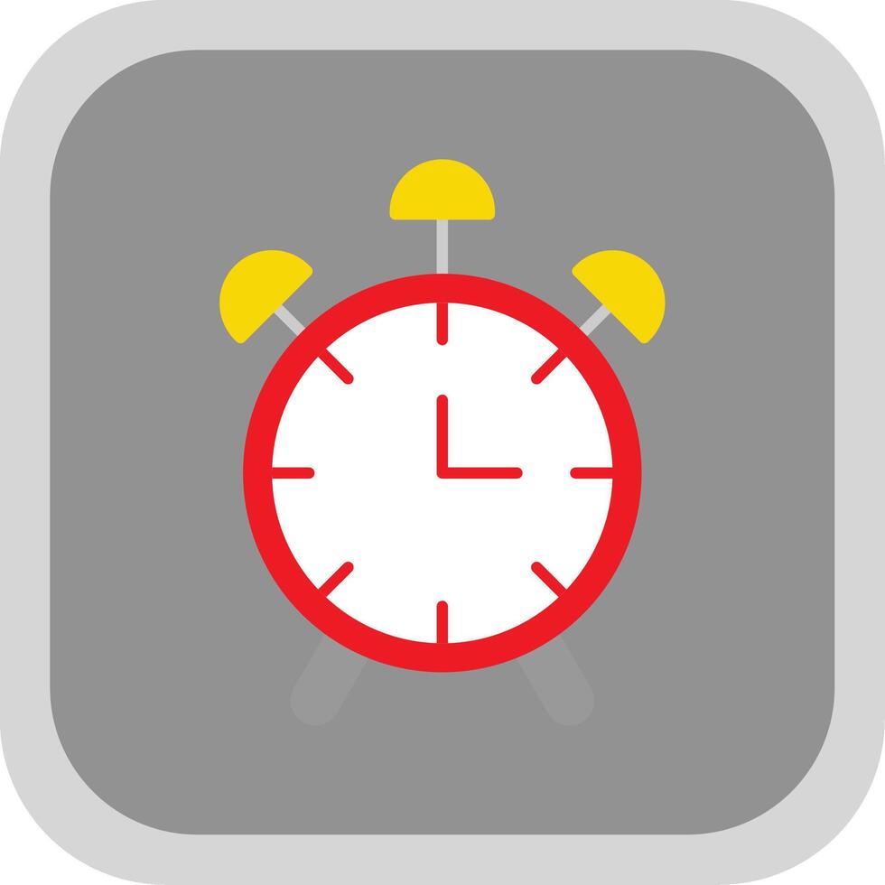 Clock Flat Round Corner Icon vector