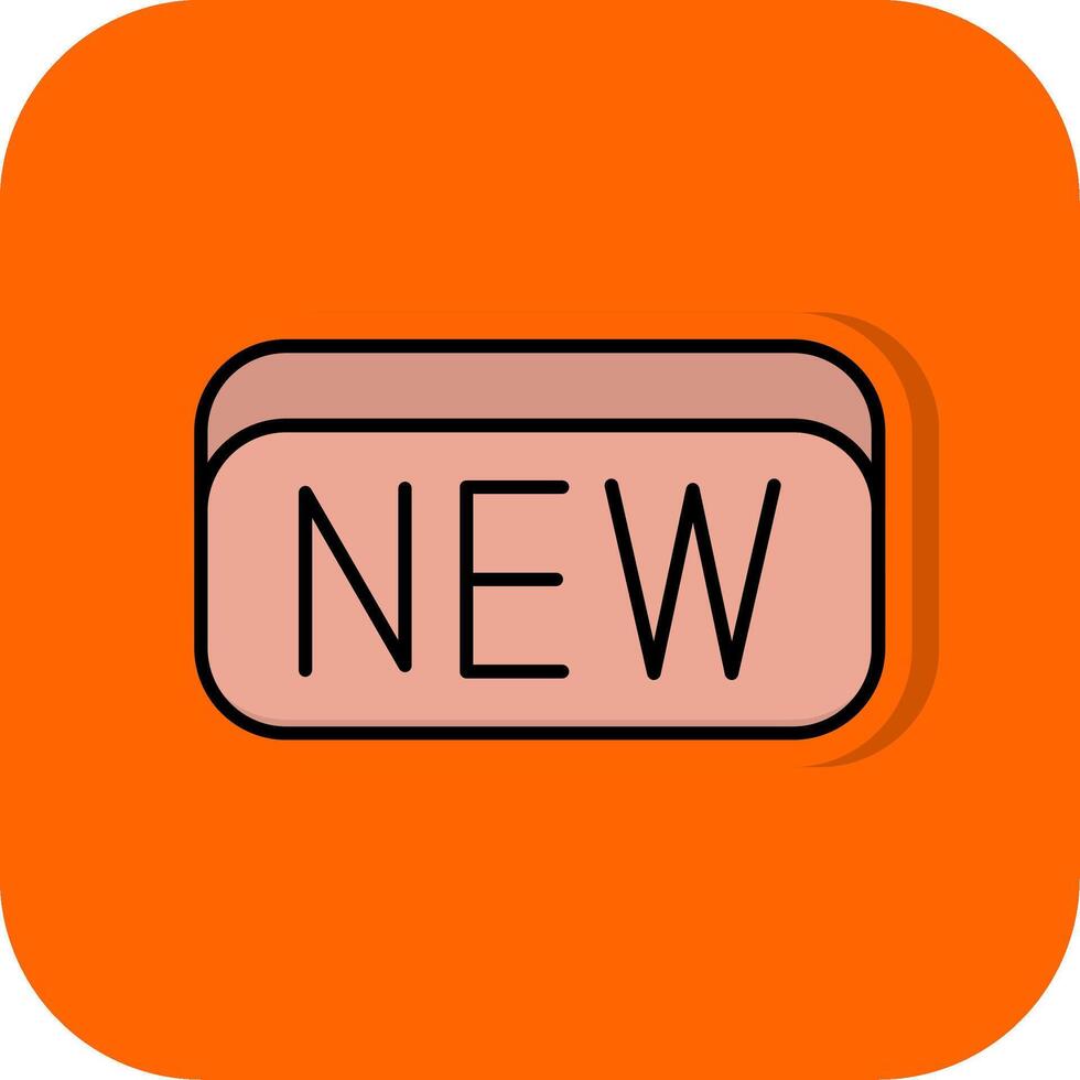 New Card Filled Orange background Icon vector