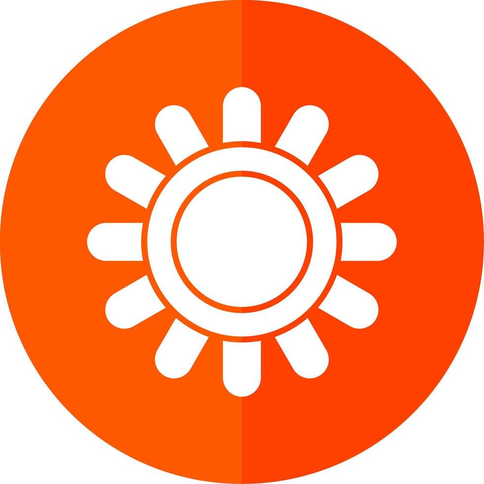 Sea Urchin Glyph Red Circle Icon vector