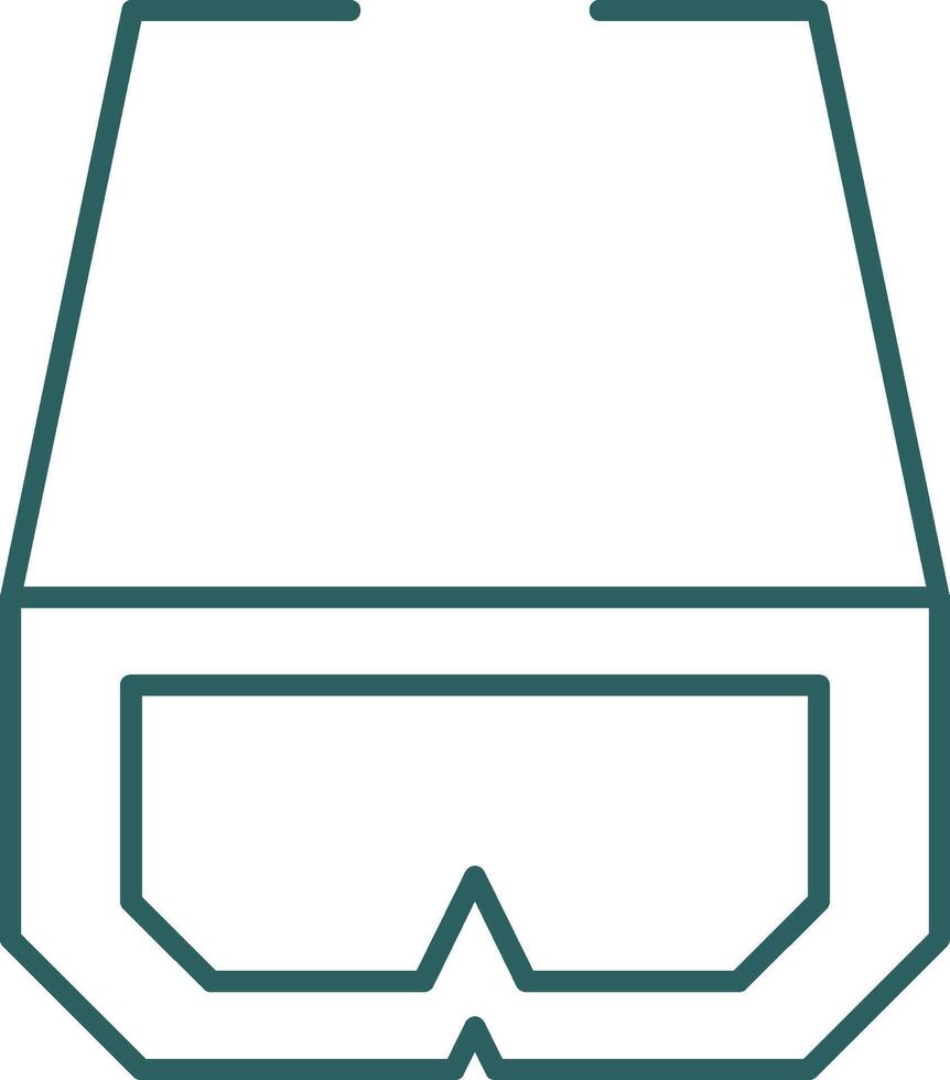 3d Glasses Line Gradient Round Corner Icon vector