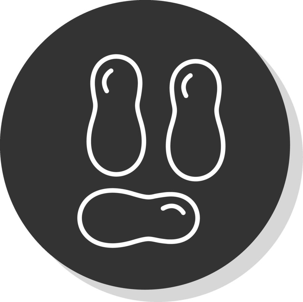 Nuts Line Grey Circle Icon vector