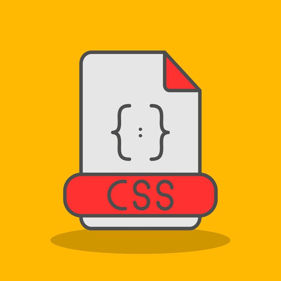Css Filled Shadow Icon vector