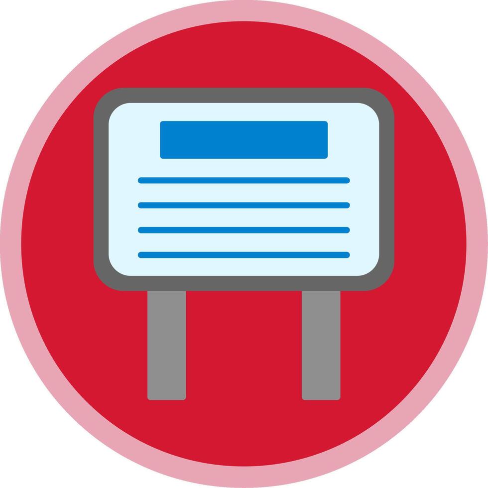 BillBoard Flat Multi Circle Icon vector