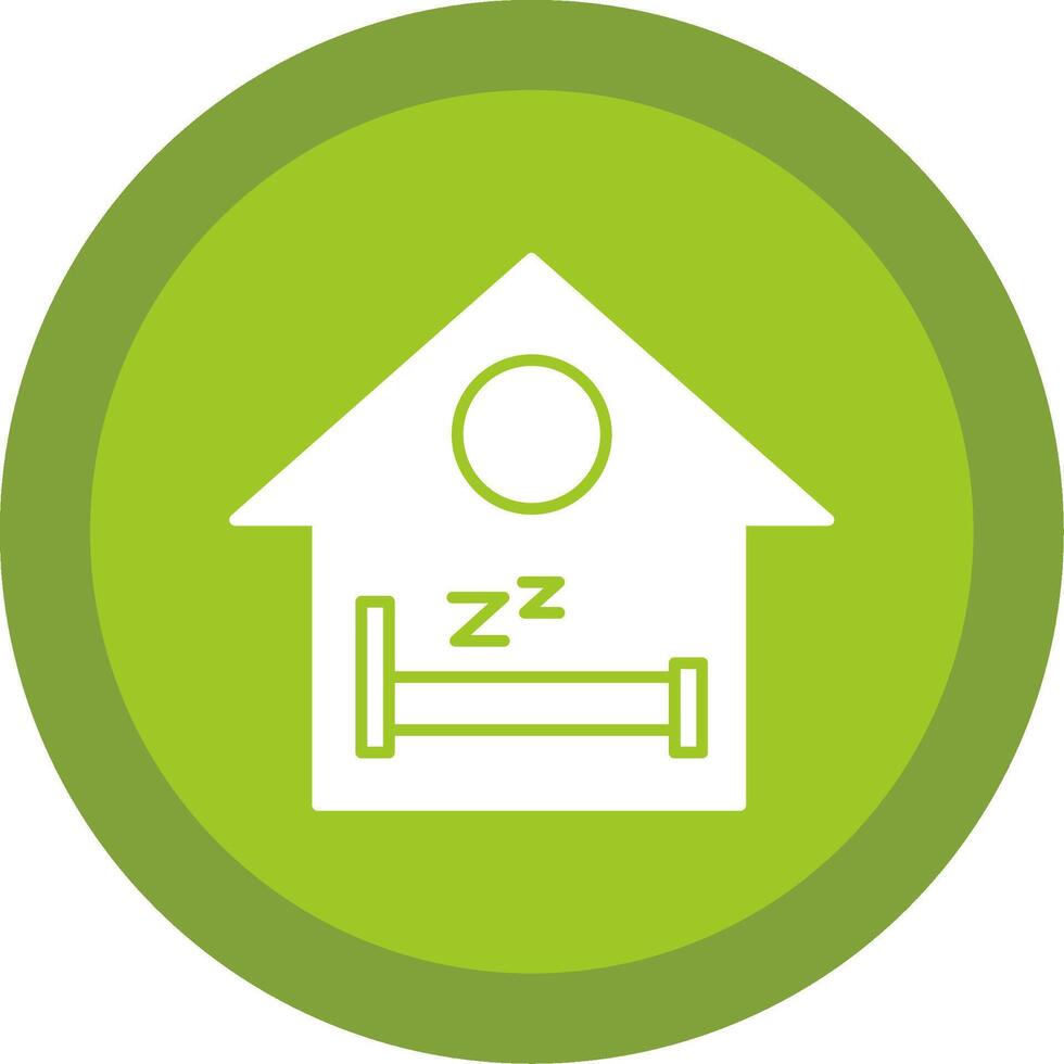 Sleep Glyph Multi Circle Icon vector