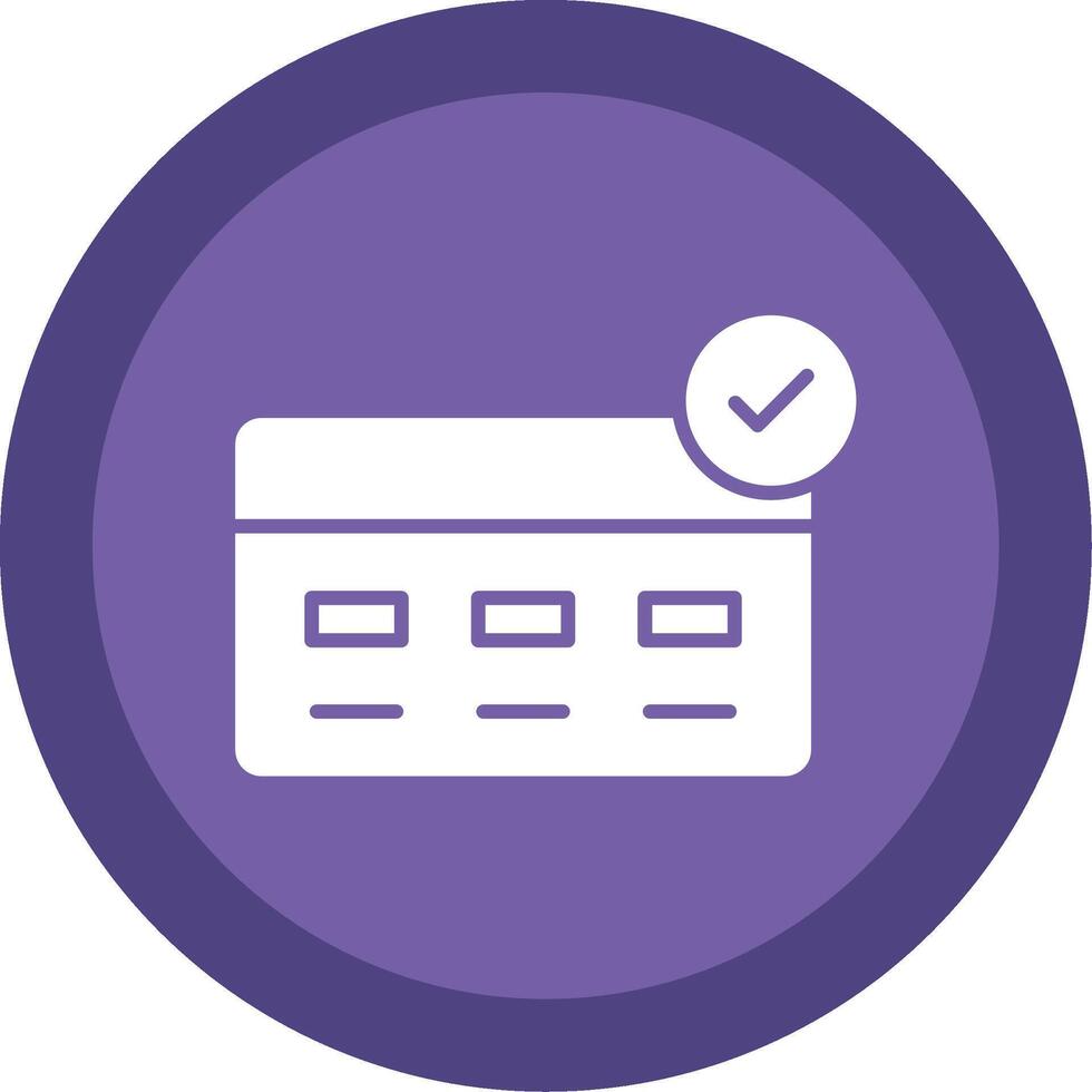 Payment Glyph Multi Circle Icon vector