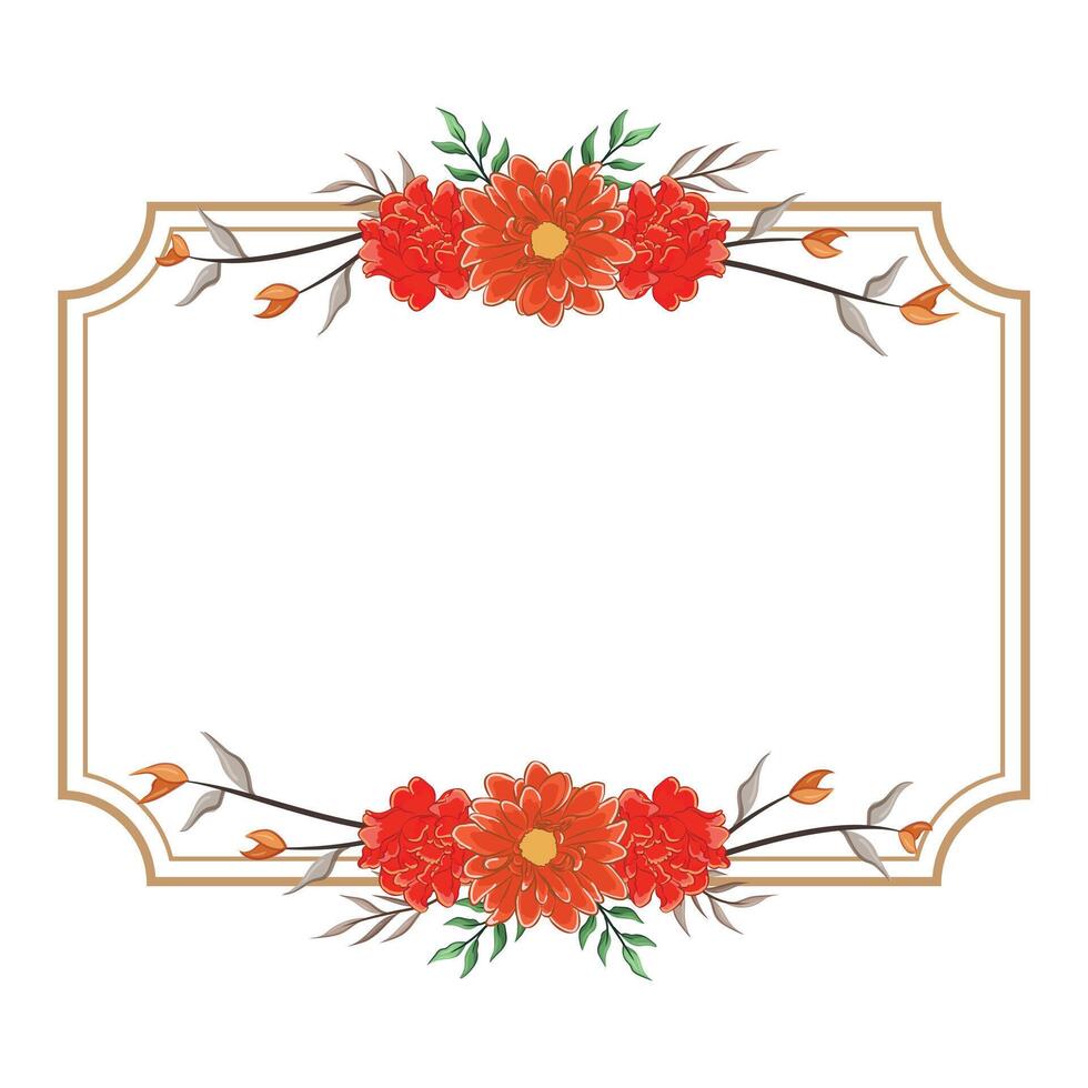 decorativo floral follaje ornamento para Boda invitación vector