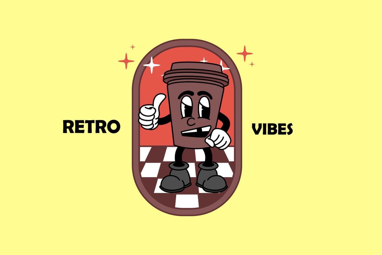 clásico Clásico retro dibujos animados vector