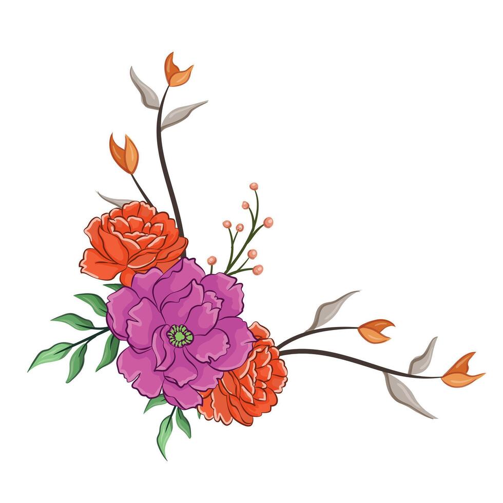 decorativo floral follaje ornamento para Boda invitación vector