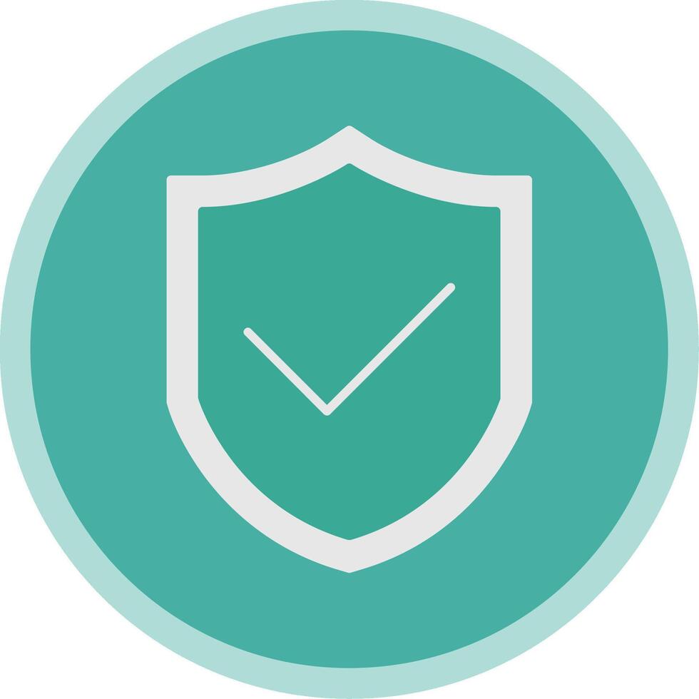 Shield Flat Multi Circle Icon vector