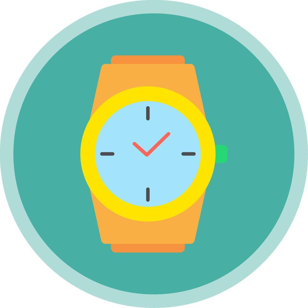 Stylish Watch Flat Multi Circle Icon vector