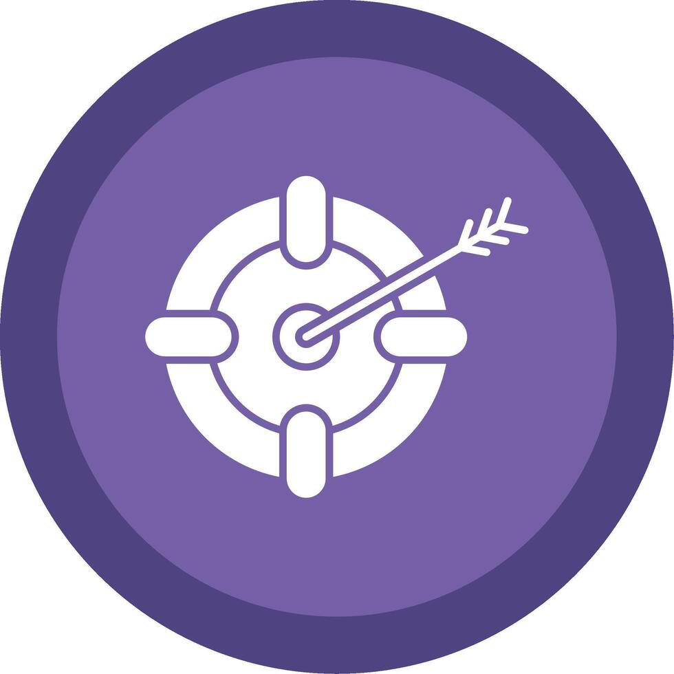 Goal Glyph Multi Circle Icon vector