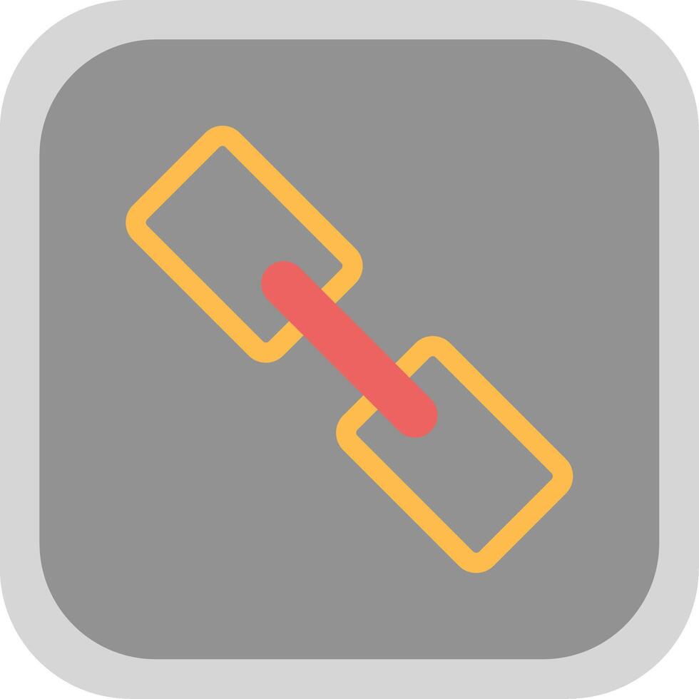 Link Flat Round Corner Icon vector