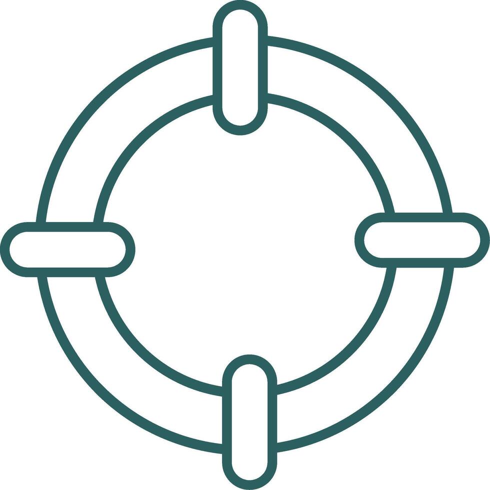 Goal Line Gradient Round Corner Icon vector