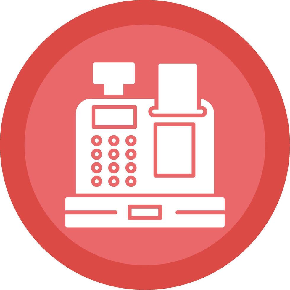 Cash Machine Glyph Multi Circle Icon vector