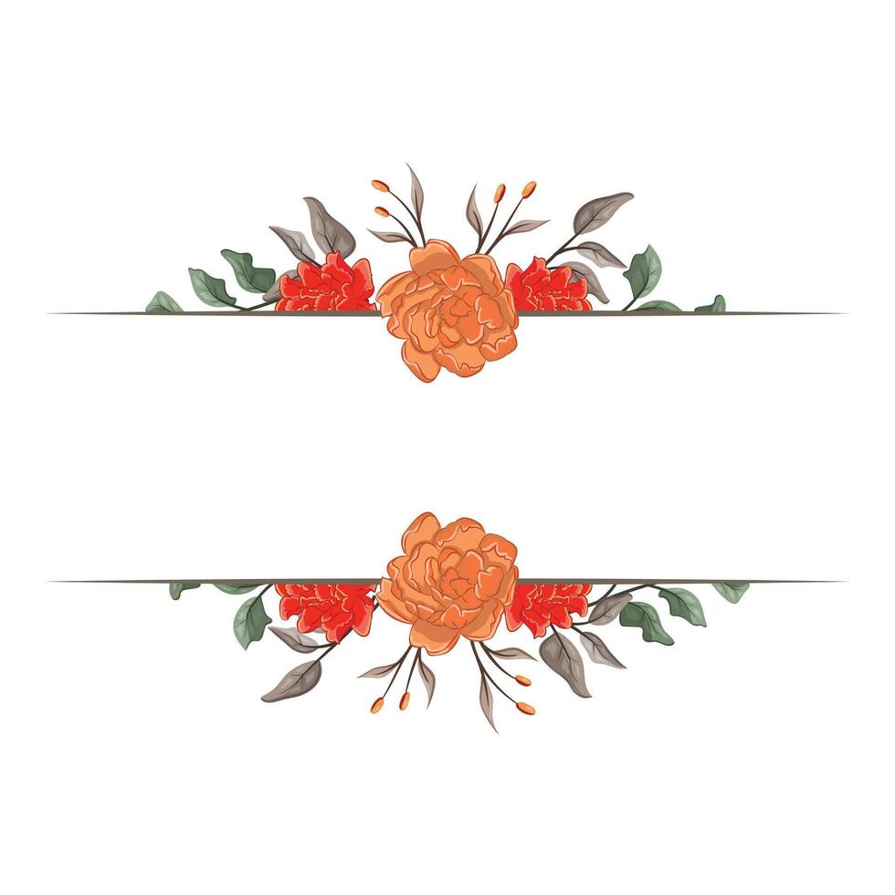 decorativo floral follaje ornamento para Boda invitación vector