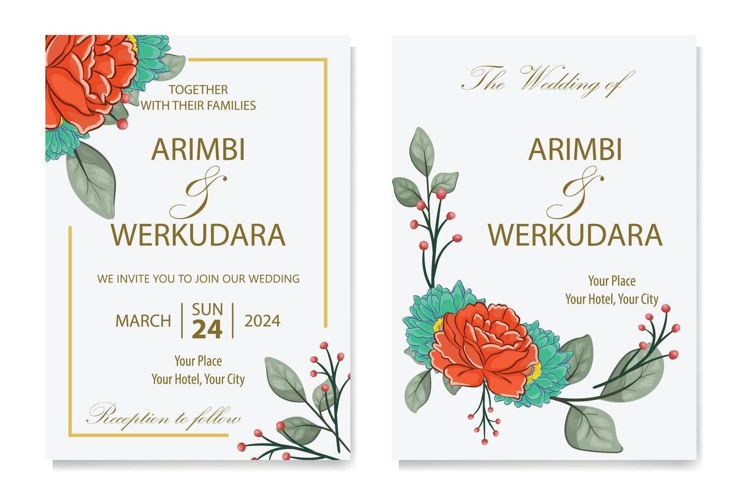 decorativo floral follaje ornamento para Boda invitación vector