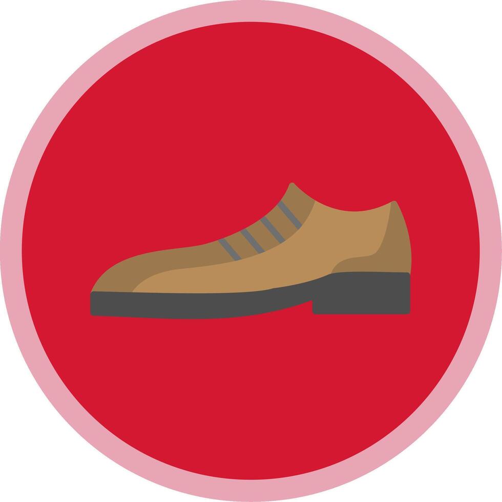 Formal Shoes Flat Multi Circle Icon vector