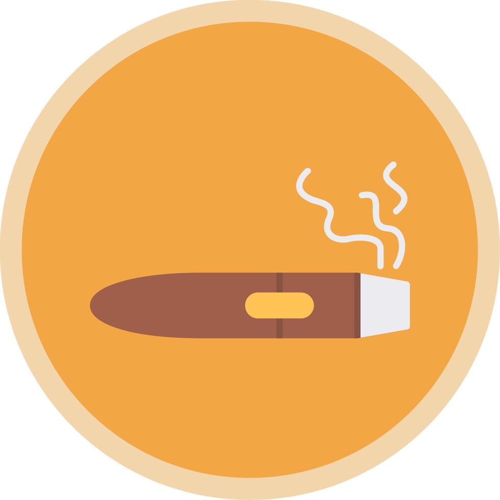 Cigar Flat Multi Circle Icon vector