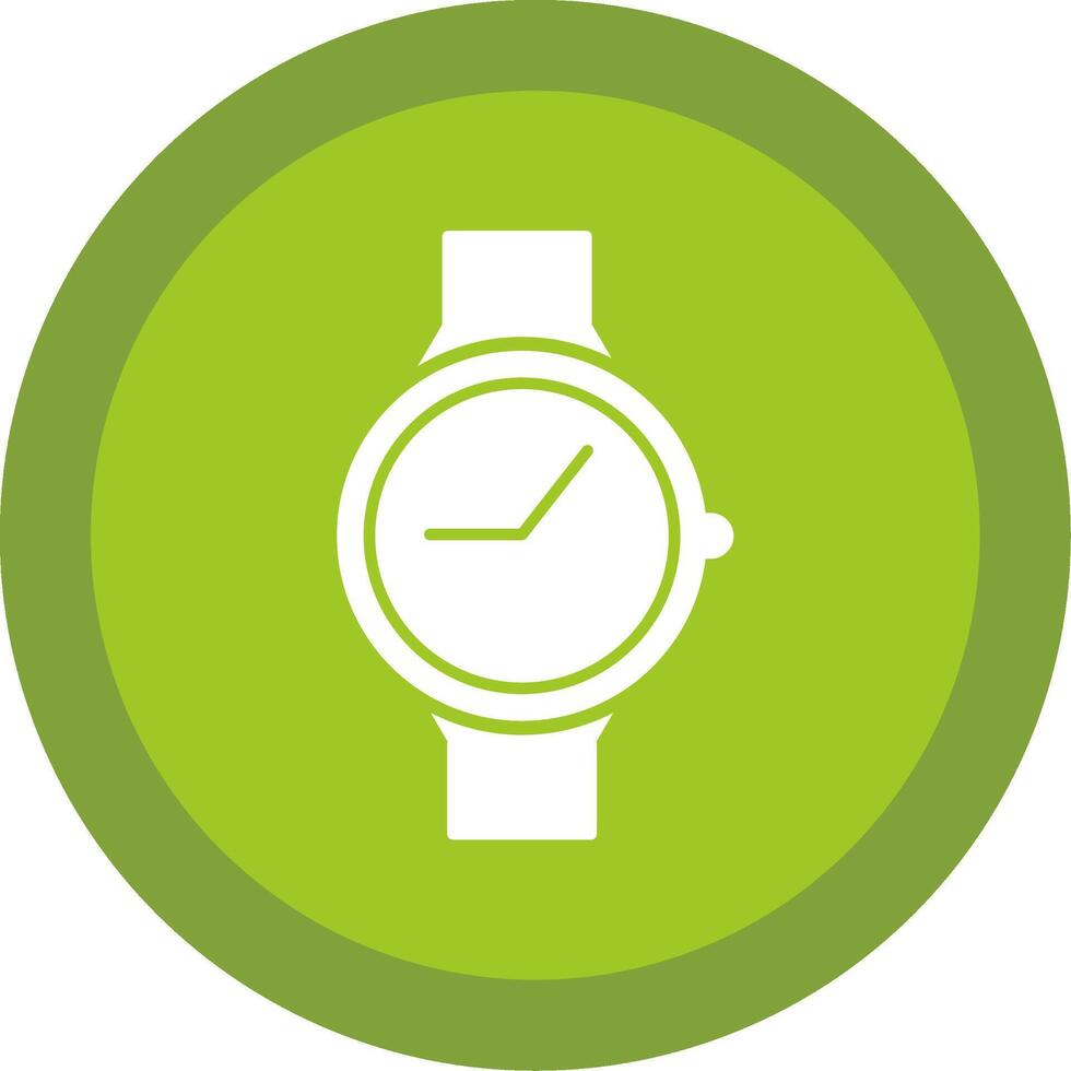 Casual Watch Glyph Multi Circle Icon vector