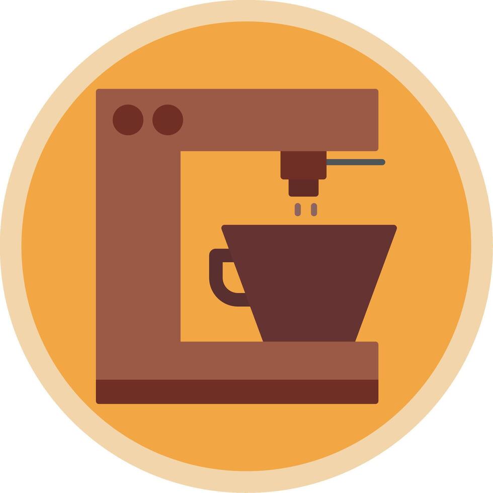 Coffee Machine Flat Multi Circle Icon vector