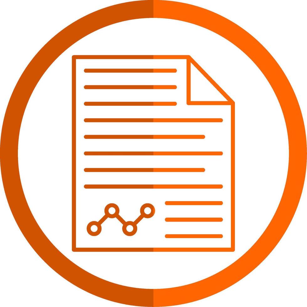 Contract Line Orange Circle Icon vector