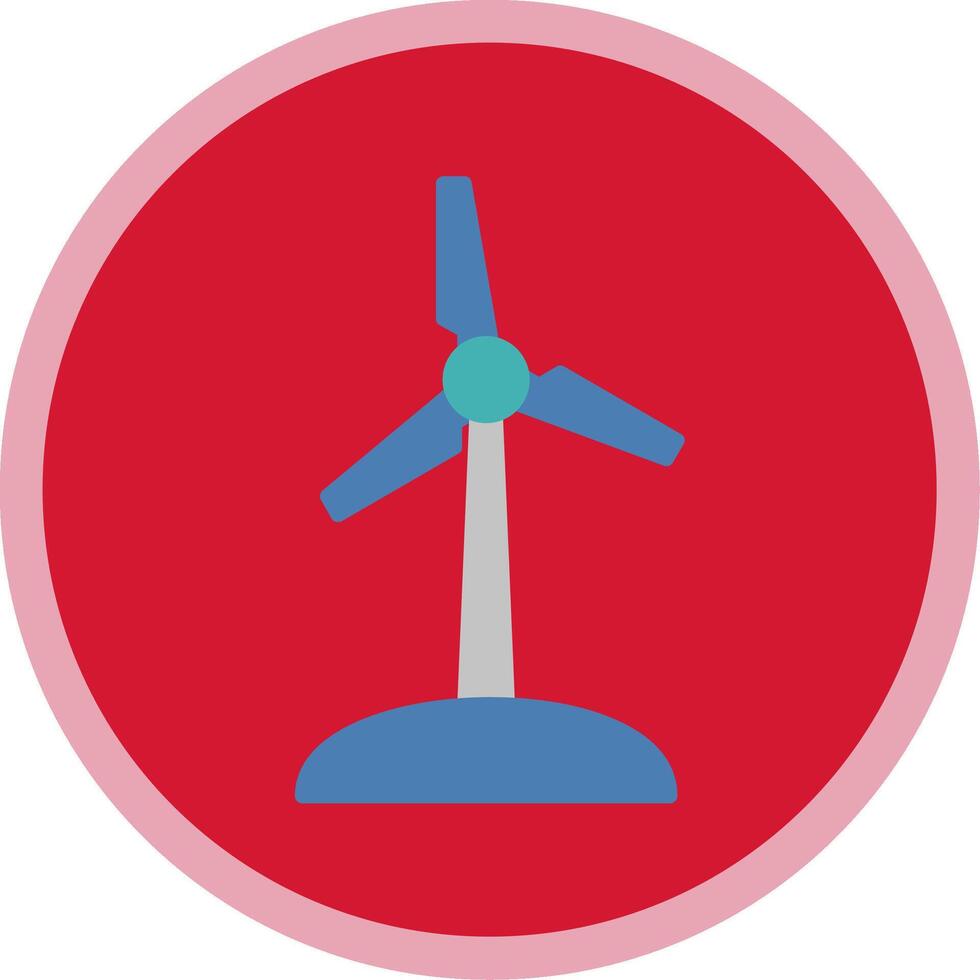 Turbine Flat Multi Circle Icon vector