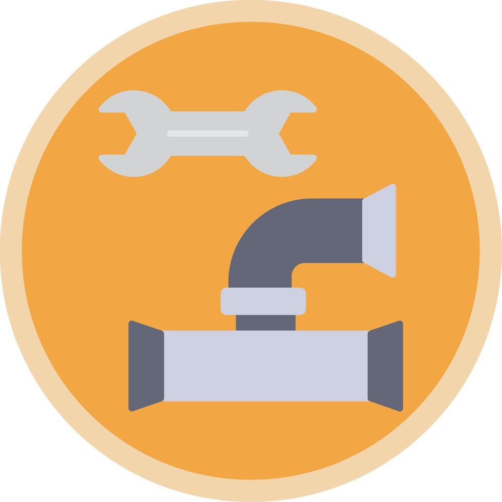 Plumbing Flat Multi Circle Icon vector