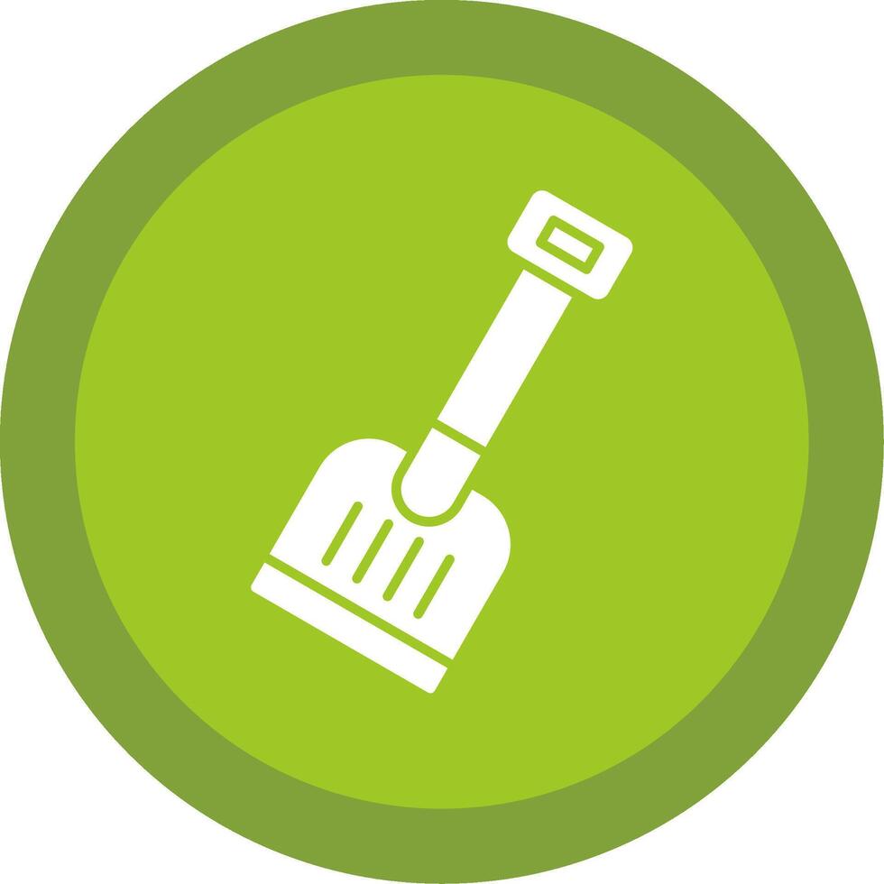 Shovel Glyph Multi Circle Icon vector