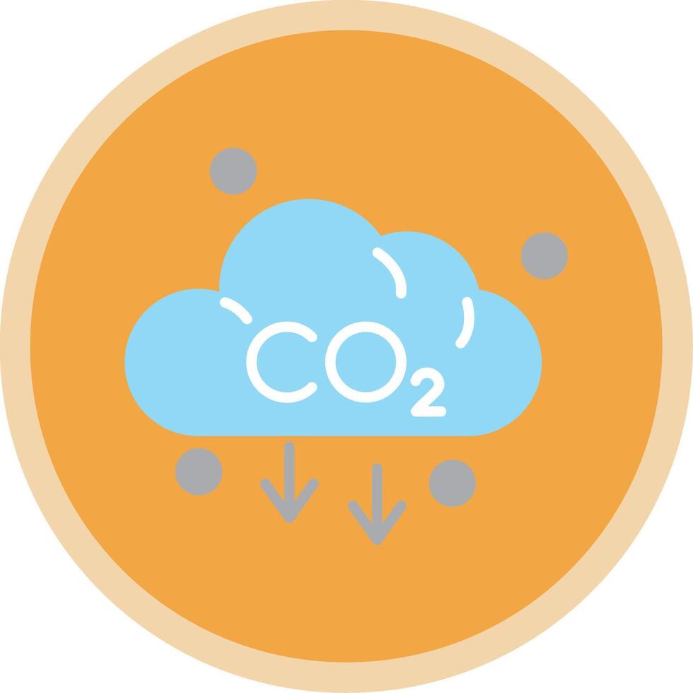 Co2 Flat Multi Circle Icon vector