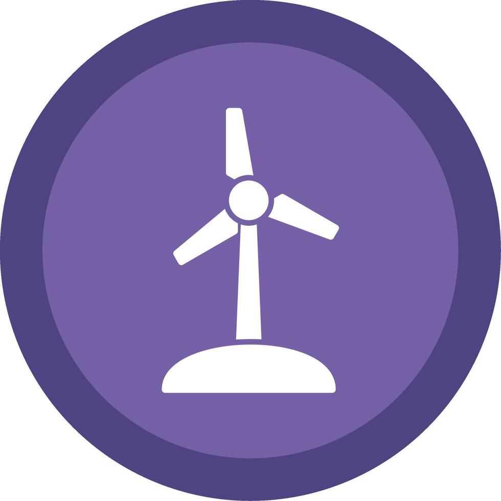 Turbine Glyph Multi Circle Icon vector