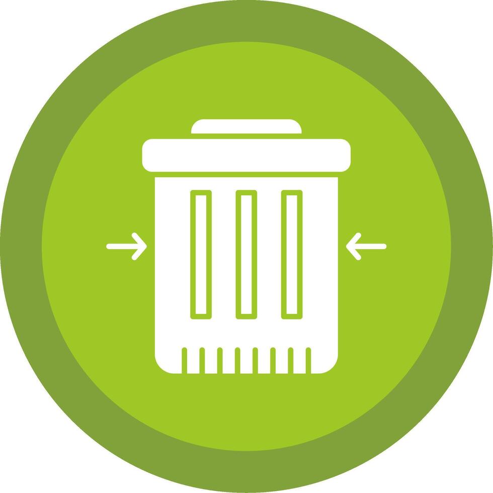 Waste Reduction Glyph Multi Circle Icon vector