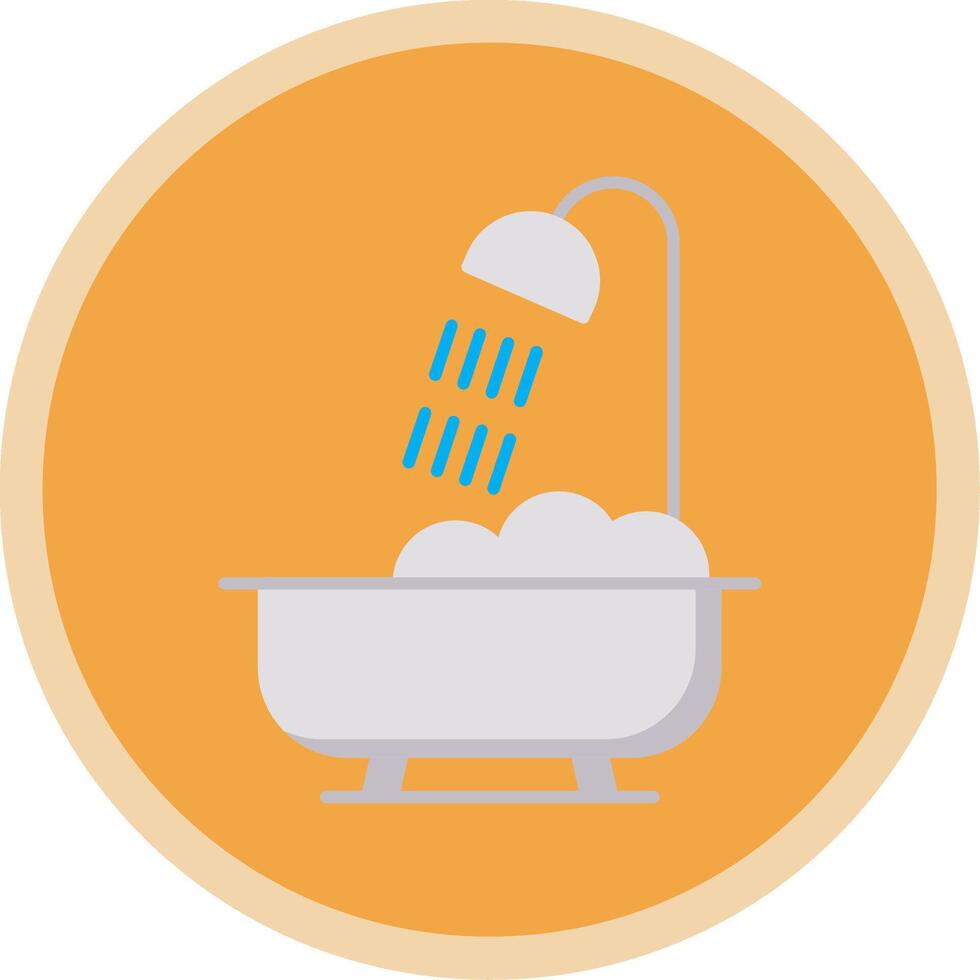 Bathroom Flat Multi Circle Icon vector