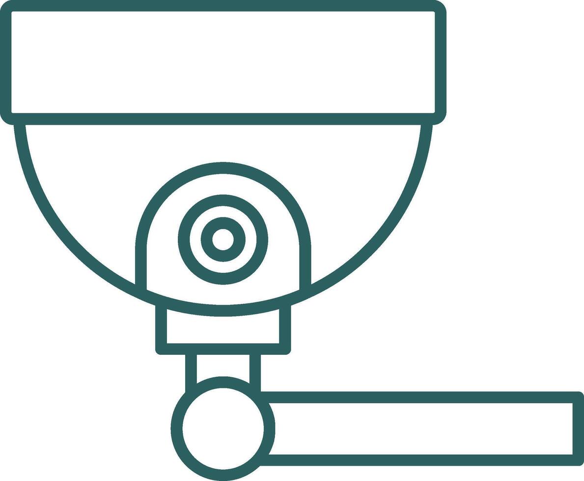 Security Camera Line Gradient Round Corner Icon vector