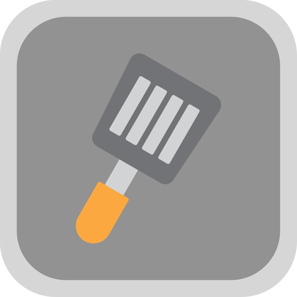 Spatula Flat Round Corner Icon vector