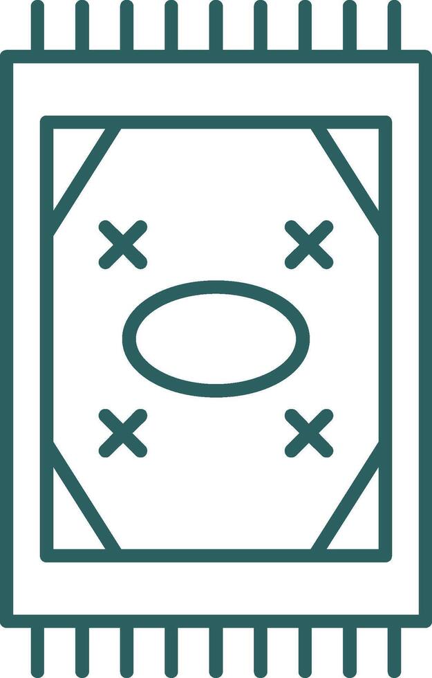 Carpet Line Gradient Round Corner Icon vector