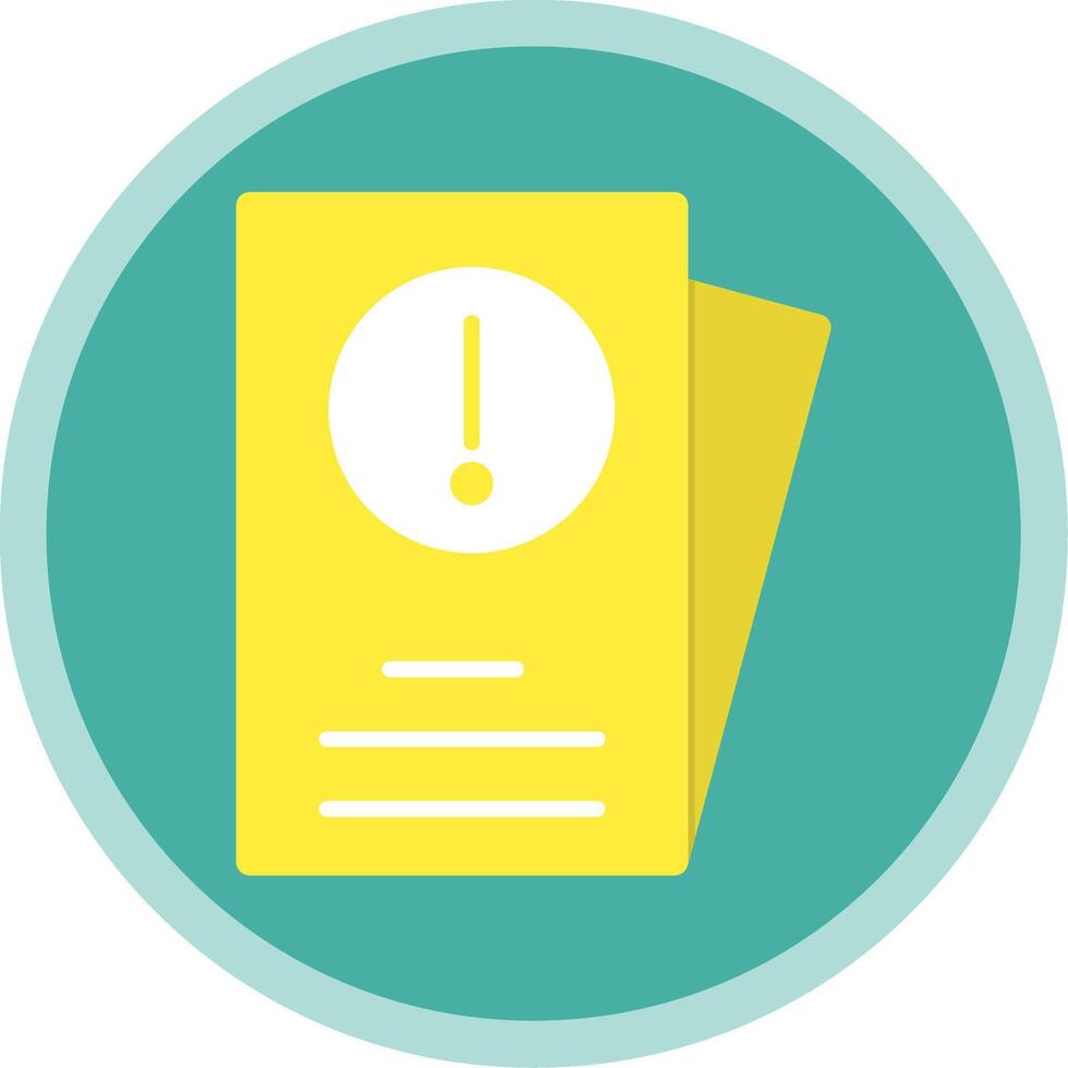 Yellow Card Flat Multi Circle Icon vector