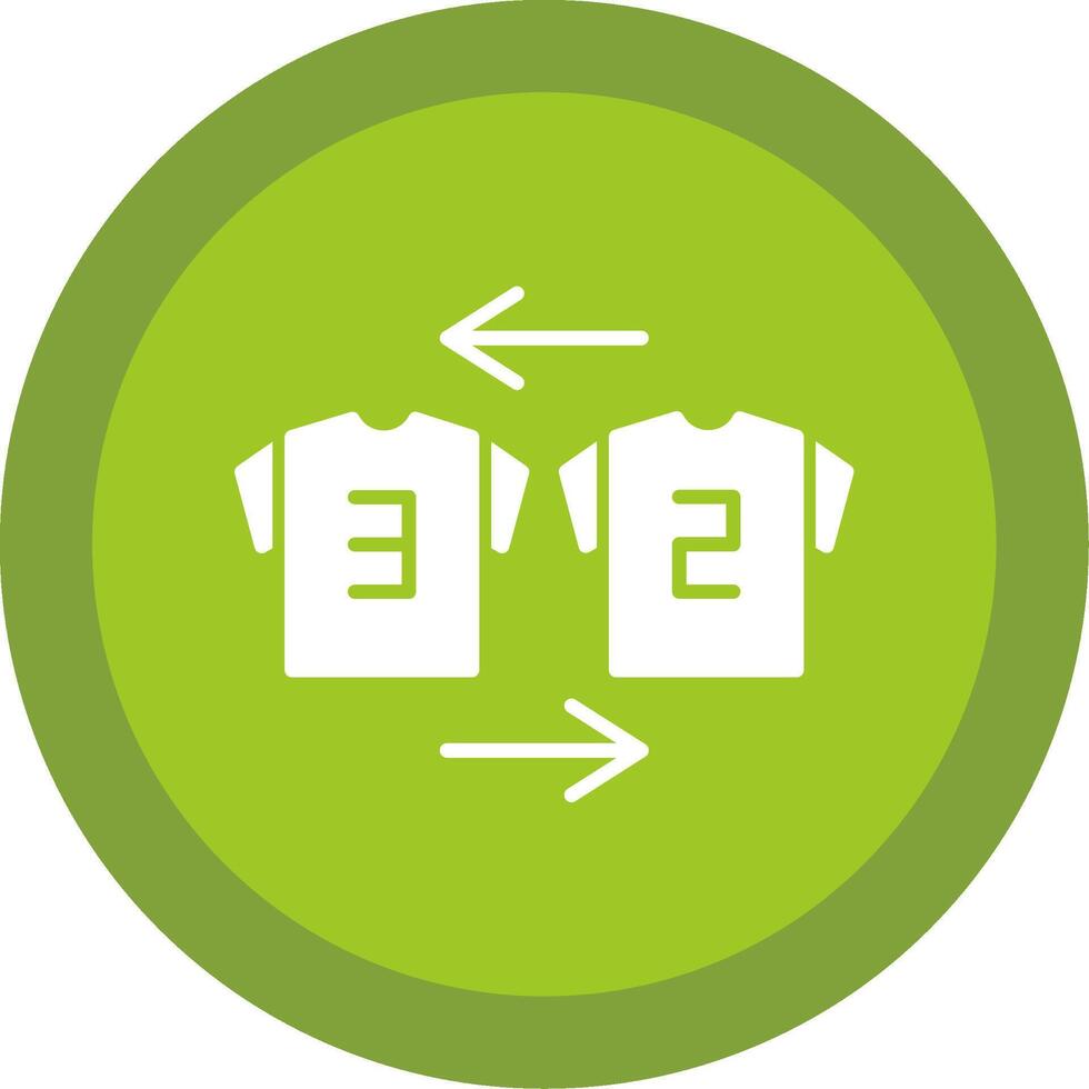Substitution Glyph Multi Circle Icon vector