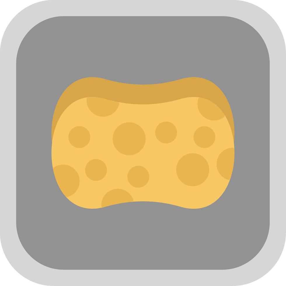 Sponge Flat Round Corner Icon vector