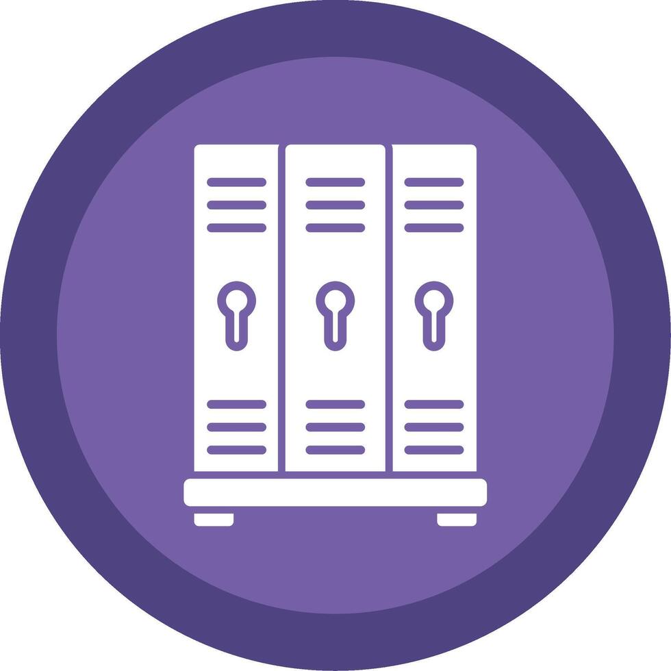 Lockers Glyph Multi Circle Icon vector