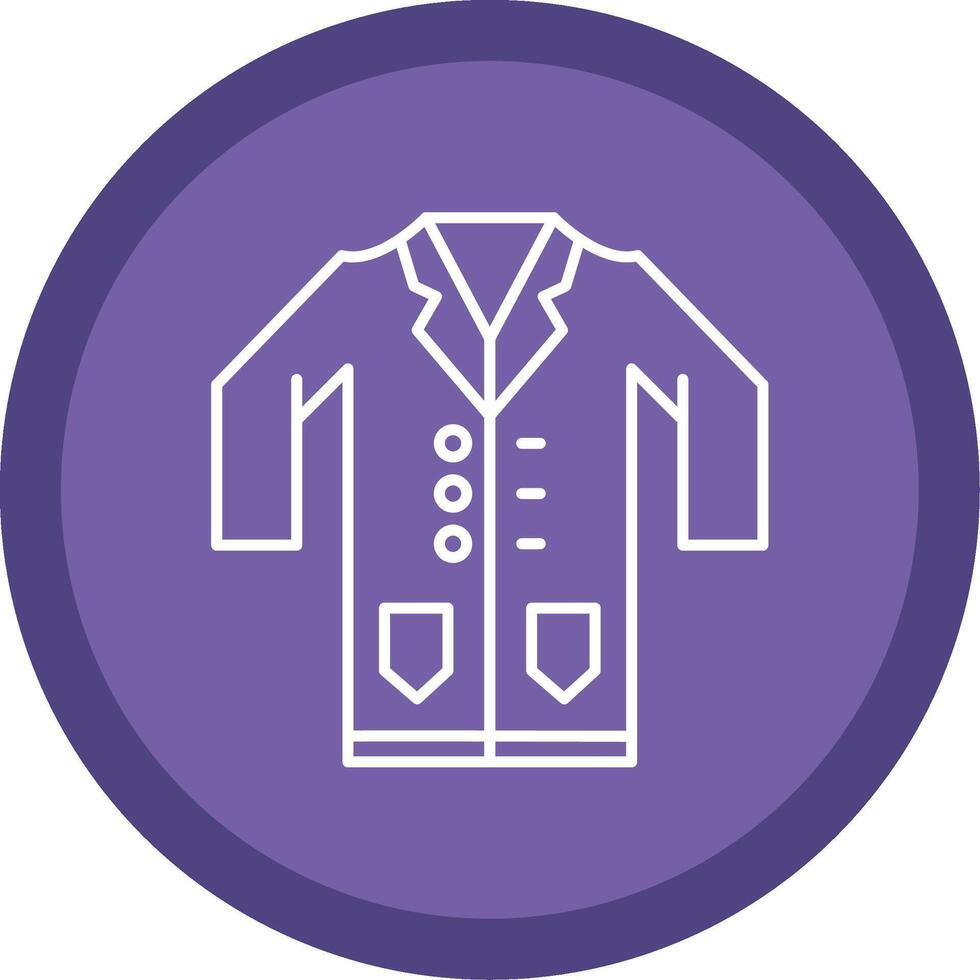 Lab Coat Line Multi Circle Icon vector