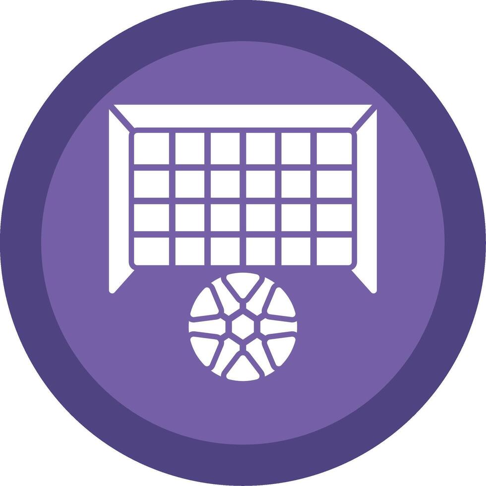 Goal Post Glyph Multi Circle Icon vector