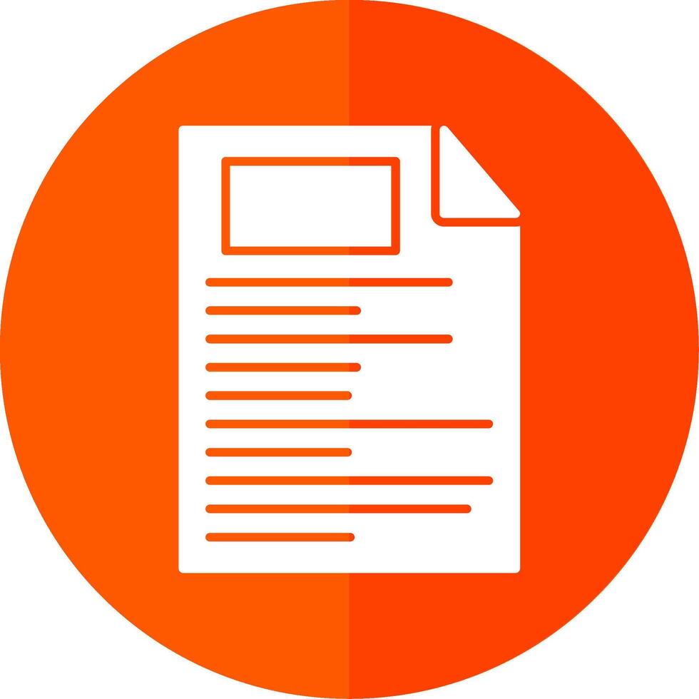 File Glyph Red Circle Icon vector