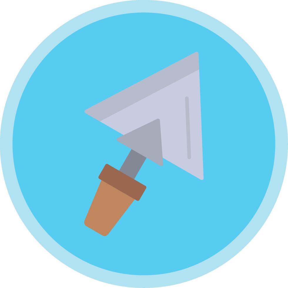 Plastering Trowel Flat Multi Circle Icon vector