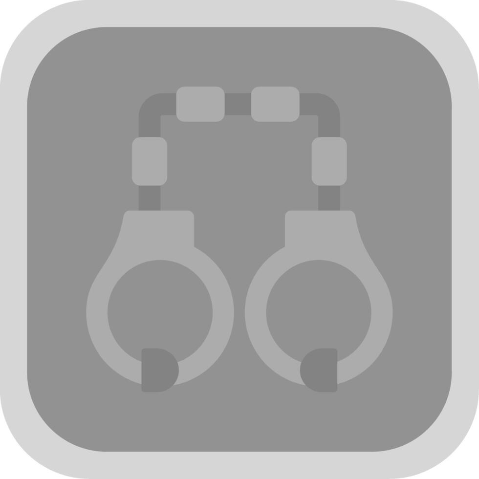 Handcuffs Flat Round Corner Icon vector