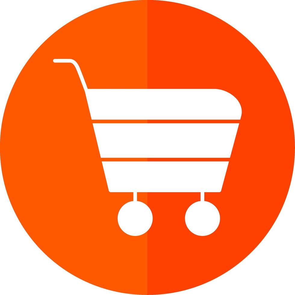 Cart Glyph Red Circle Icon vector