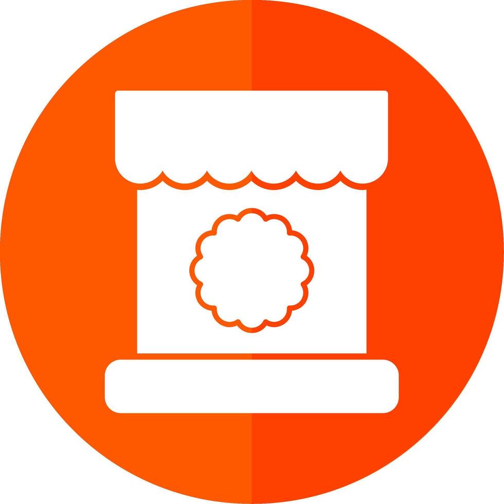 Discount Glyph Red Circle Icon vector