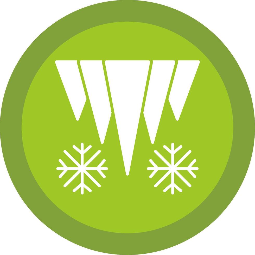 Icicle Glyph Multi Circle Icon vector