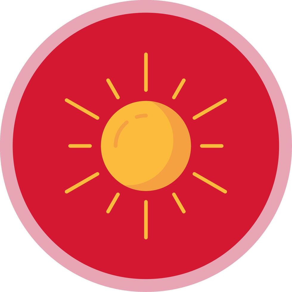 Sun Flat Multi Circle Icon vector