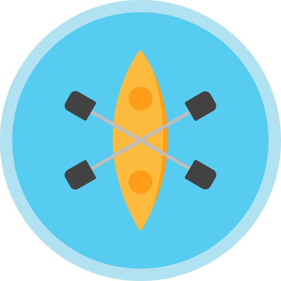 Kayak Flat Multi Circle Icon vector